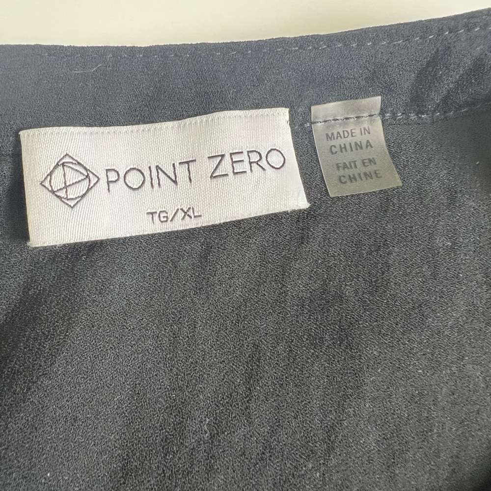 Point Zero Relaxed Fit Short Sleeve Blouse - Career/Casual - Black - Picture 5 of 7